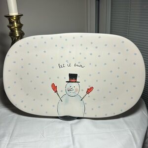 Rae Dunn Let It Snow platter